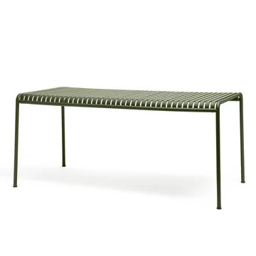 Der Palissade Tisch von HAY in olive mit einer Größe von 160 x 80 cm