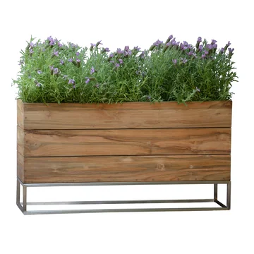 Blumenkübel Minigarden aus Teakholz mit Gestell von Jan Kurtz in Groß