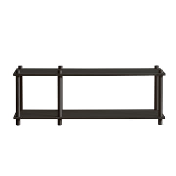 Elevate Regalsystem, System 1 von Woud in Eiche schwarz lackiert