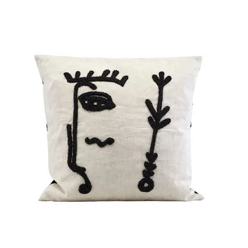 Ingo Kissenbezug, 50 x 50 cm, beige / schwarz von House Doctor