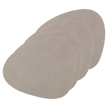 Tischset Curve L von Lind DNA in Nupo hellgrau (4er-Set)