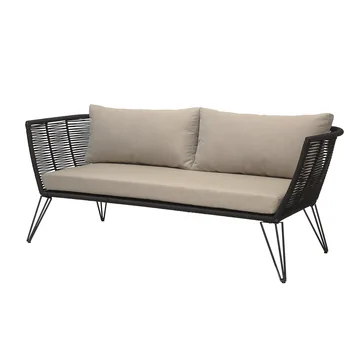 Mundo Sofa mit Kissen, schwarz / beige von Bloomingville