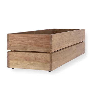 Blumenkübel Minigarden 34 x 100 cm von Jan Kurtz in Teakholz natur	