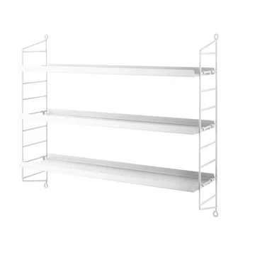 Pocket Metall von String in weiß