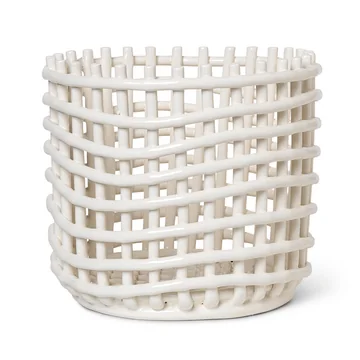 Keramik Korb groß von Ferm Living in off-white