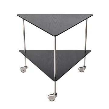 AJ Trolley Beistelltisch von Fritz Hansen in Esche schwarz / Chrom