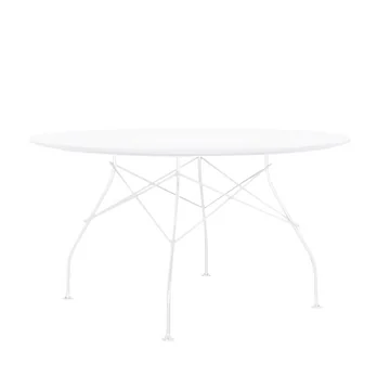 Glossy Outdoor Tisch Ø 128 x H 72 cm von Kartell in weiß