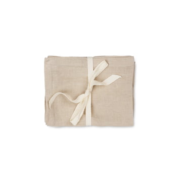 Linen Servietten, 45 x 45 cm, natural (2er-Set) von ferm Living