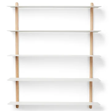 Nivo Wandregal E Large von Gejst in Eiche hell / weiß