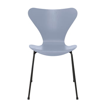 Serie 7 Stuhl von Fritz Hansen in Esche lavender blue gefärbt / Gestell schwarz