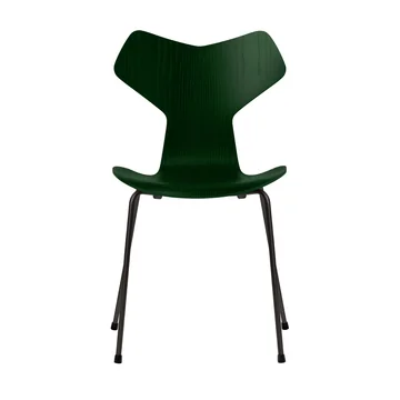 Grand Prix Stuhl von Fritz Hansen in Esche evergreen gefärbt / Gestell schwarz