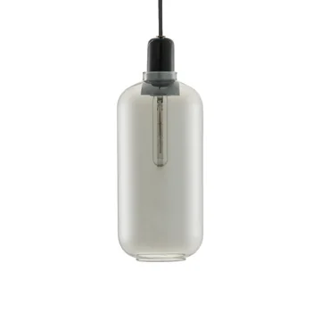 Amp Pendelleuchte large von Normann Copenhagen in Smoke / Black