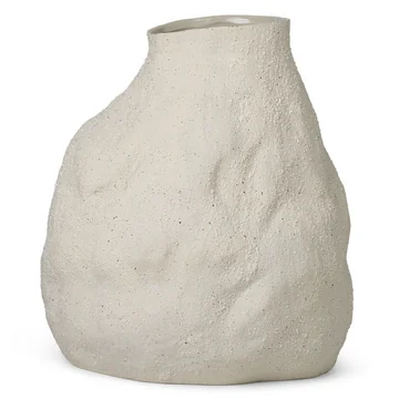 Die große Vulca Vase von Ferm Living in off-white stone