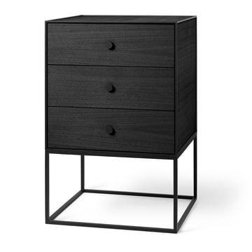 Frame Sideboard 49 (inkl. 3 Schubladen), Esche schwarz gebeizt von Audo