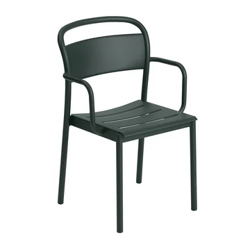 Der Linear Steel Armchair von Muuto, dunkelgrün