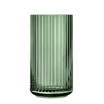 Die Glasvase von Lyngby Porcelæn, H 31 cm, grün