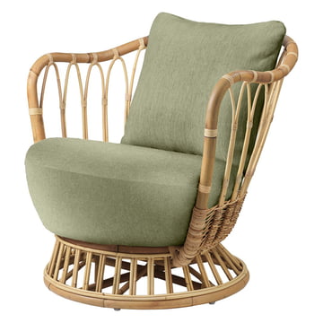 Grace Lounge Sessel von Gubi in grün (Bel Lino Alessandro Bini G077/19)