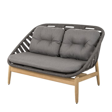 Strington Outdoor Sofa von Cane-line in der Ausführung Teak / dark grey