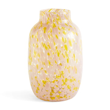Splash Vase L, Ø 17,5 x H 27 cm, light pink and yellow von Hay