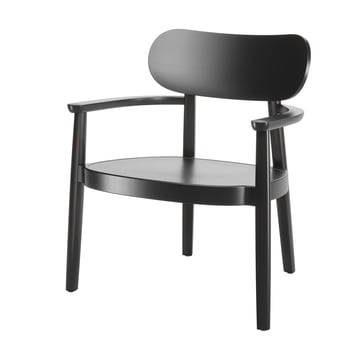 119 MF Lounge Stuhl, Buche schwarz gebeizt von Thonet