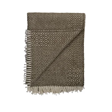 Kattefot Wolldecke, 140 x 220 cm, grün von Røros Tweed