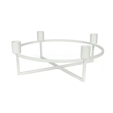 4Flames Kerzenständer, rund / weiß von HANA 