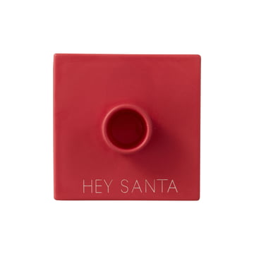 Tell your Christmas Story Kerzenhalter, Hey Santa / rot von Design Letters