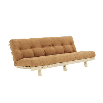 Lean Schlafsofa von Karup Design in der Ausführung Kiefer natur / fudge brown