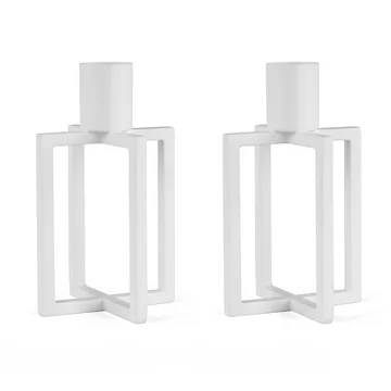 HANA - OneFlame Kerzenständer H 11,3 x Ø 7 cm, weiß (2er-Set)