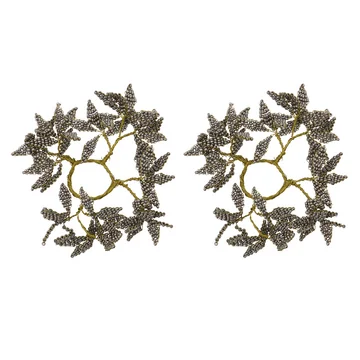 Pearl Kerzenringe von House Doctor in der Farbe grau / gold