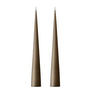 ester & erik - Kegelkerze, 25 cm, No. 77, caviar / matt (2er-Set)