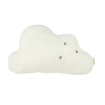 Wabi Sabi Musselin Cloud Kissen, 37 x 25 cm, natural von Nobodinoz