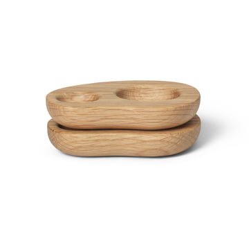 ferm Living - Cairn Eierbecher, eiche (2er-Set)