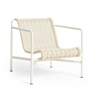 HAY - Palissade Cord Lounge Chair Low, cremeweiß