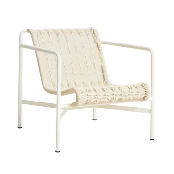 HAY - Palissade Cord Lounge Chair Low, cremeweiß
