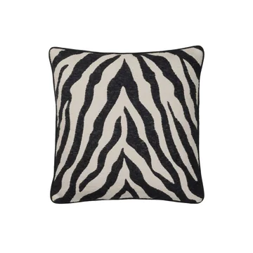 Broste Copenhagen - Zebra Kissenbezug, 50 x 50 cm, black / light Beige