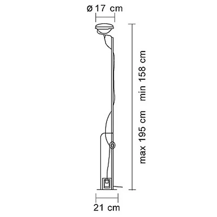 Maße vom Flos Toio Deckenstrahler