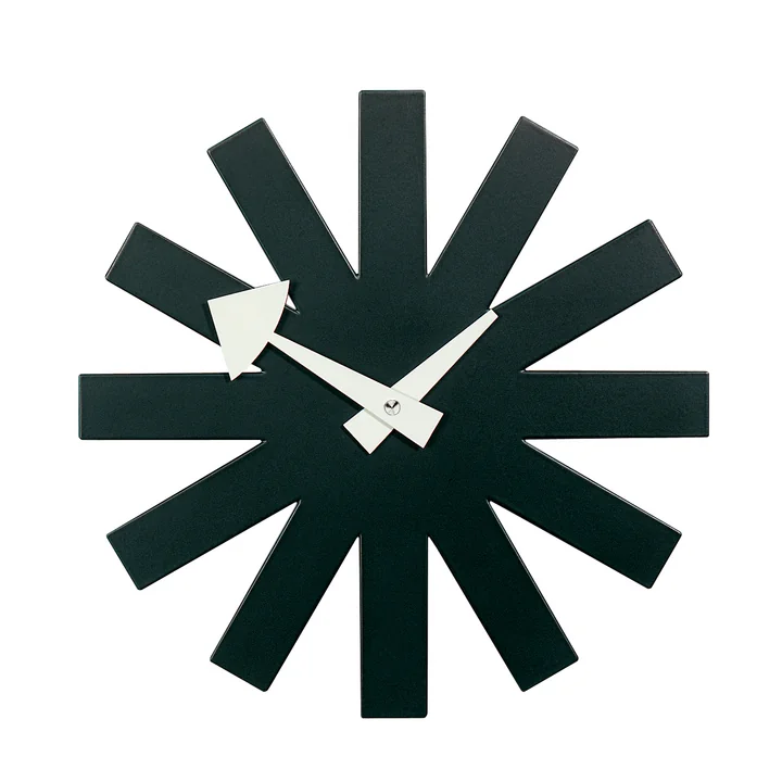 Asterisk Clock von Vitra in schwarz