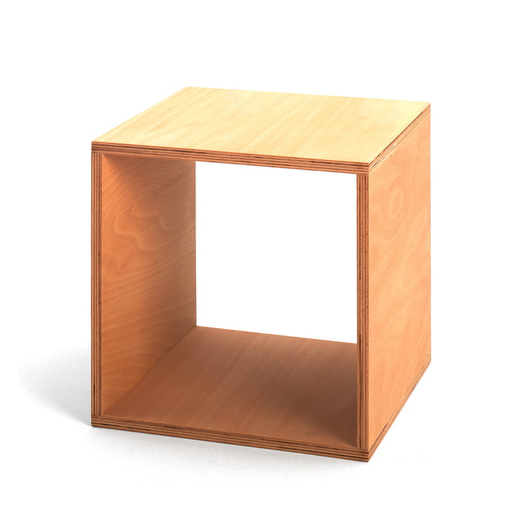 Tojo - Cube Nachttisch aus Buchenholz