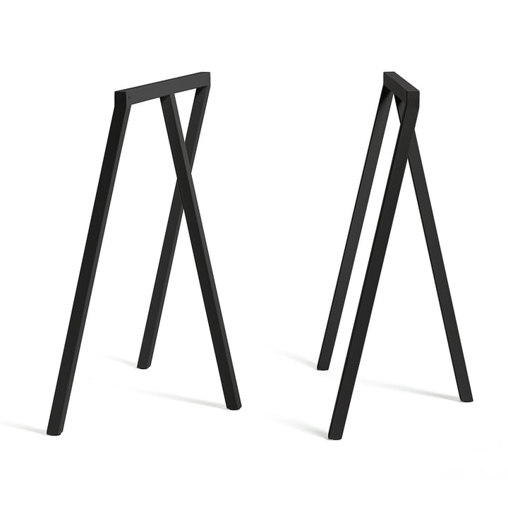 Loop Tischböcke Stand Frame High von Hay in Schwarz (2 Stück)