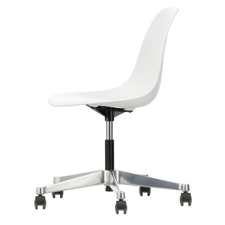 Vitra - Eames Plastic Side Chair PSCC, poliert / weiß