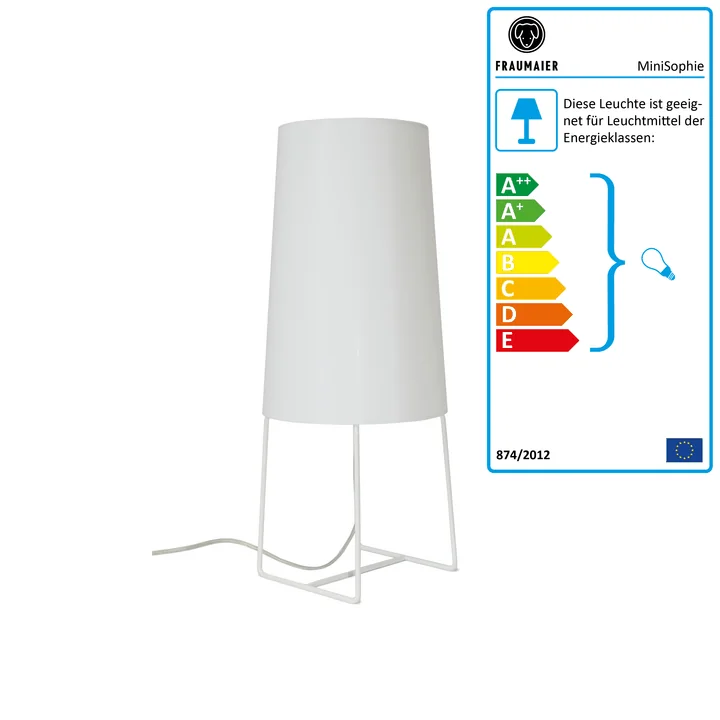 Mini Sophie Tischleuchte LED-Dimmer von frauMaier in weiß