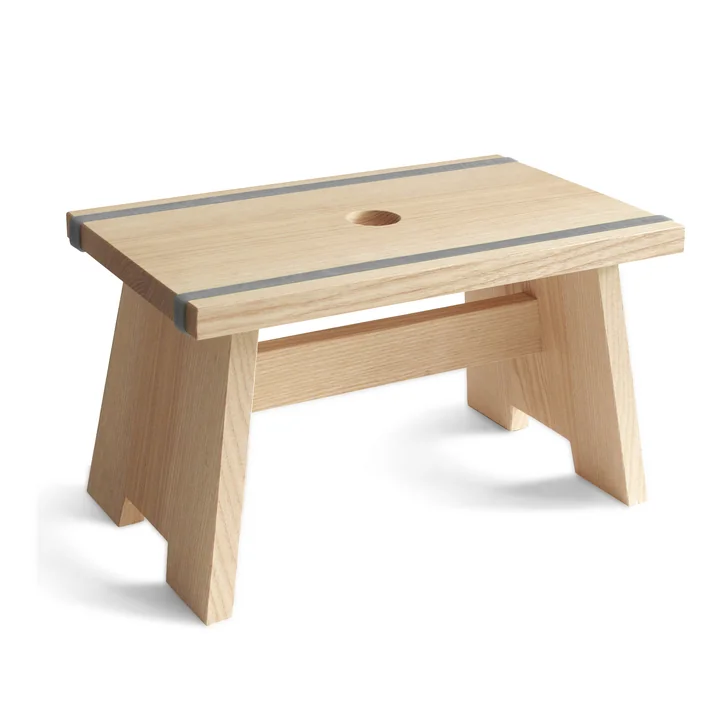 side by side - Fußschemel Little Stool - blaugrau