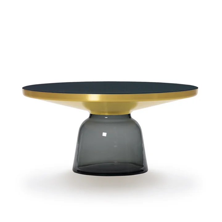 Bell Couchtisch von ClassiCon in Messing / Quarz-Grau