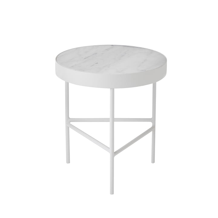 ferm living - Marble Marmor Tisch, medium, weiß