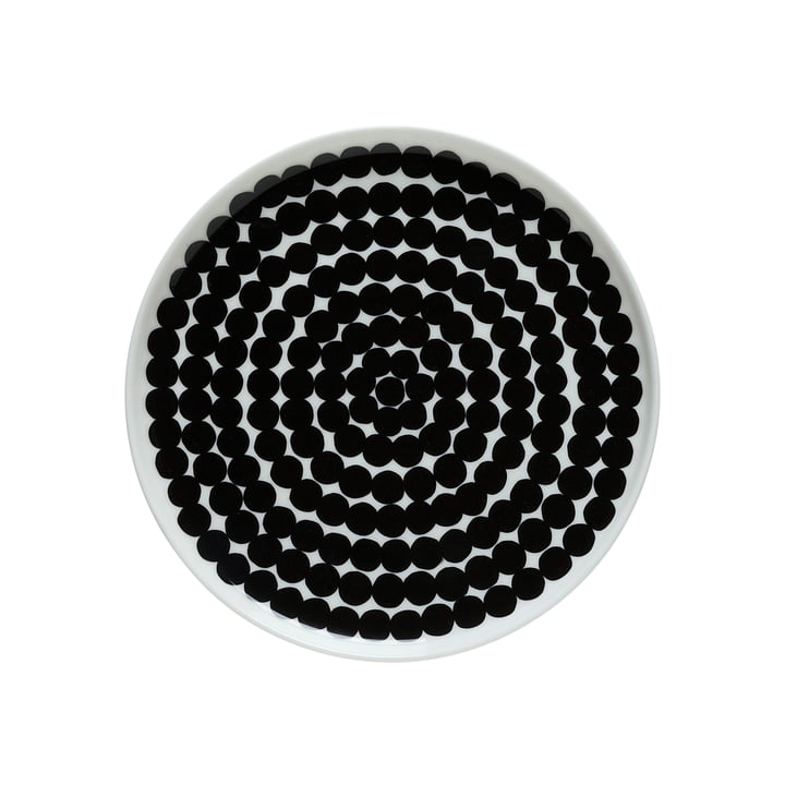 Oiva Siirtolapuutarha Teller Ø 20 cm von Marimekko in Weiß / Schwarz