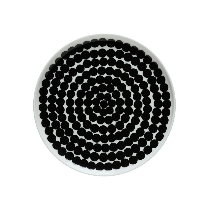 Oiva Siirtolapuutarha Teller Ø 20 cm von Marimekko in Weiß / Schwarz