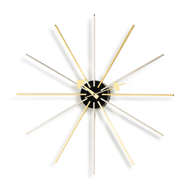 Vitra - Star Clock, Chrom / Messing
