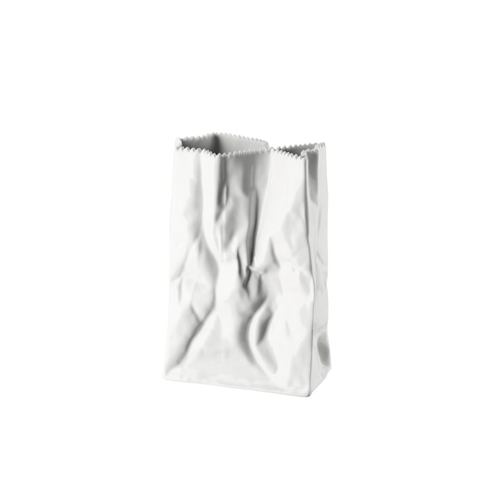 Rosenthal - Tütenvase, 18 cm, weiß glasiert