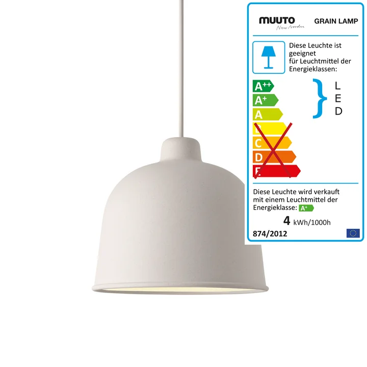Muuto - Grain Pendelleuchte, weiß
